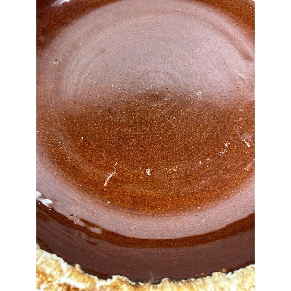 RRP Co Roseville Ohio Brown Drip 15 Inch Pasta Large Serving Bowl‎